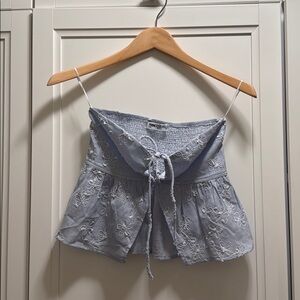 Princess Polly Rosenberg Strapless Top Blue